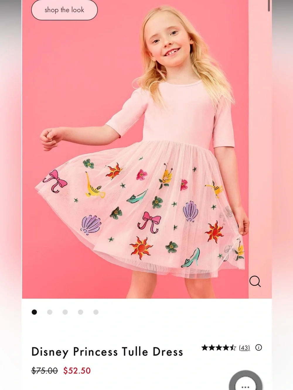 Hanna Andersson Disney Princess Tulle Dress